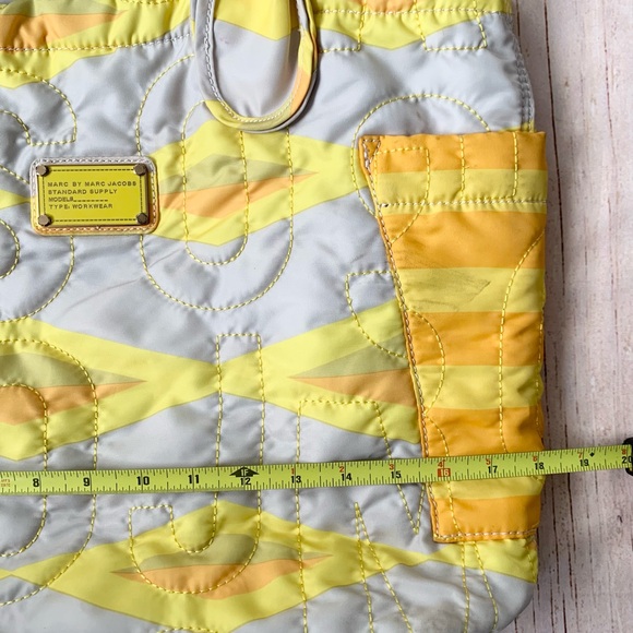 Marc by Marc Jacob’s Yellow and Gray Quilted Tote Bag - Picture 9 of 10